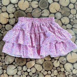 Flowers by Zoe (FBZ) Floral Pink Ruffle Skirt